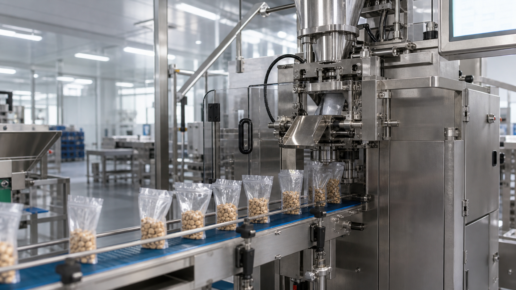 PackPro factory production line with quality inspection